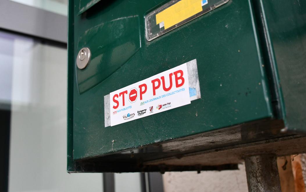 Plaque Stop Pub XL - Réduisons nos déchets